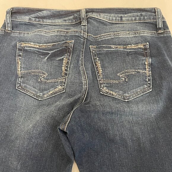 Silver Elyse Straight Crop Jeans, medium/dark blue, size 29 - Picture 8 of 8